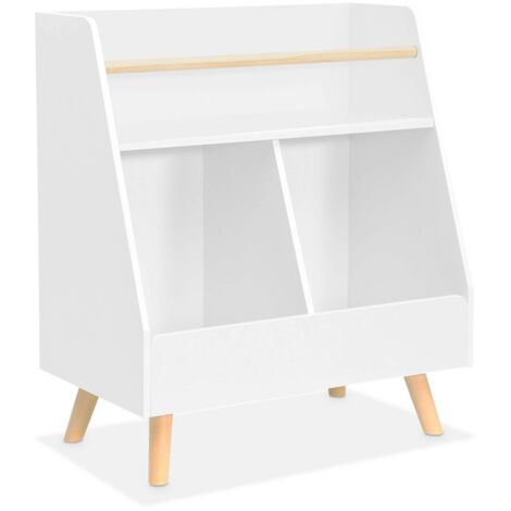 Meuble de rangement enfant. blanc. 2 compartiments