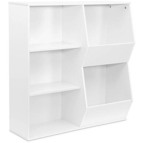 Meuble de rangement enfant blanc. 4 étagères