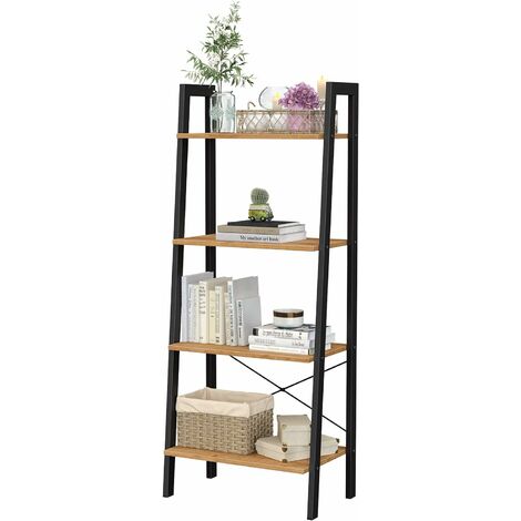 Bibliothèque Cyrus - 56 x 34 x 137,5 cm - Marron rustique/noir