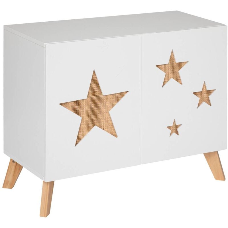 Meuble de rangement enfant étoile blanc 65x79cm Atmosphera créateur d'intérieur