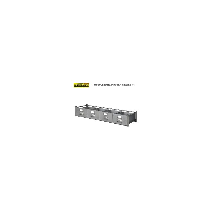 Techman - Module rang indust 4 tiroirs n41 20x0 40m verni