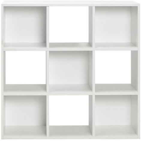 Meuble étagère 9 cases de rangement blanc H100.5cm - RETIF