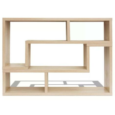 Meuble de rangement modulable bois chêne clair Chickie L 120 x H 56-28 x P 30cm