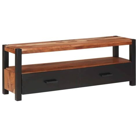 Meuble de rangement multimédia Marron Bois d'acacia massif CFW734666