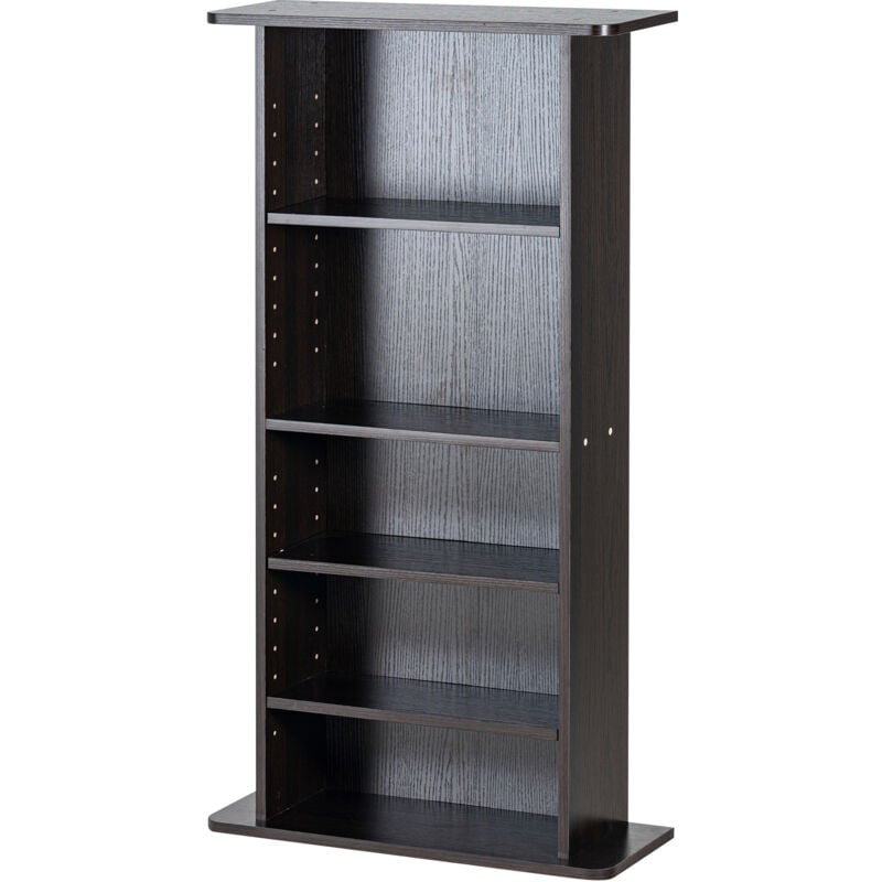 Mophorn - Meuble de rangement multimédia étagère dvd à 5 niveaux pouvant contenir jusqu'à 240 cd, étagères réglables pour la musique, les films, les