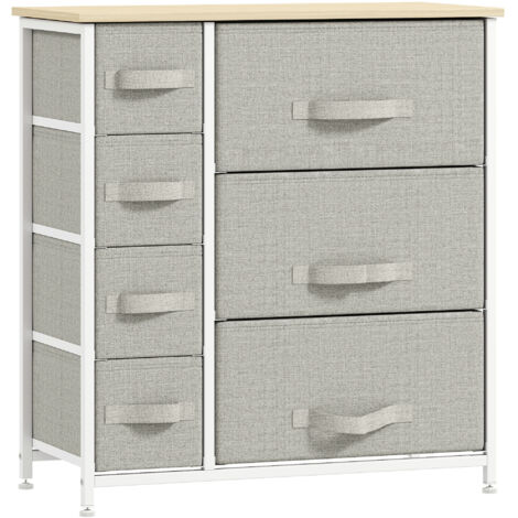 Meuble de rangement OLIVIA blanc et gris clair