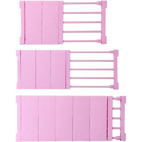 Meuble de rangement penderie réglable (rose 30-40cm)-Fei Yu