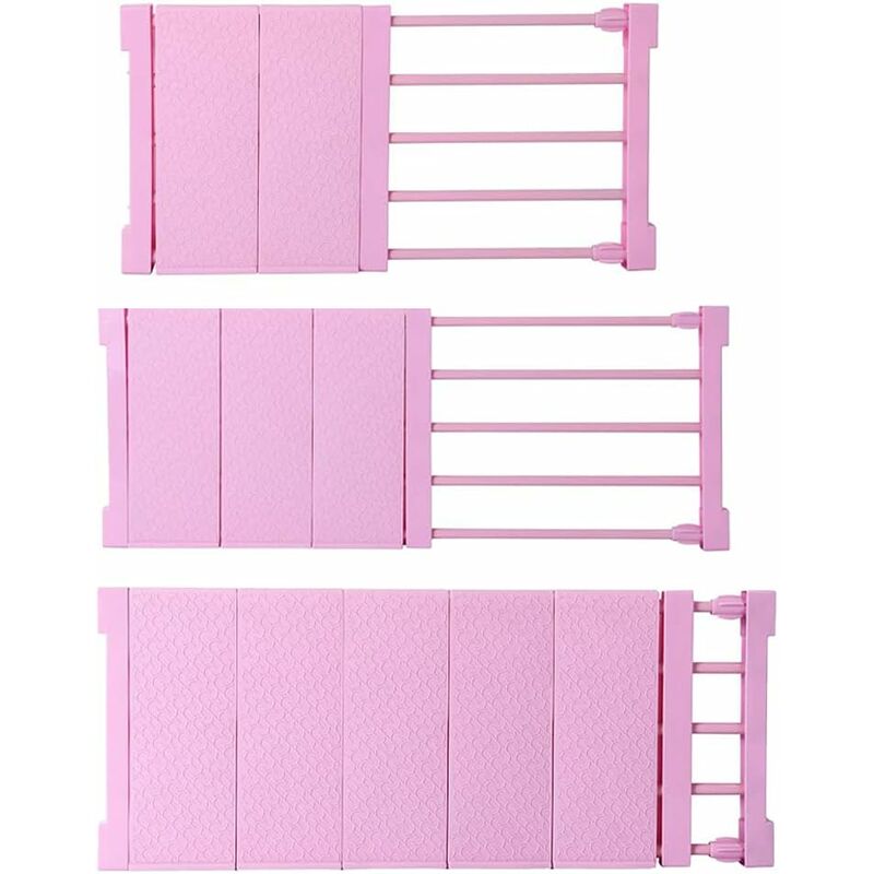 Fei Yu - Meuble de rangement penderie réglable (rose 50-80cm)