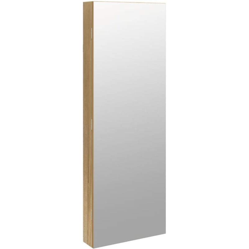 Meuble de rangement，Armoire à bijoux avec miroir et éclairage LED mural CFW30290