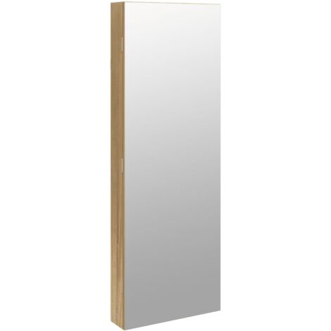 Meuble de rangement，Armoire à bijoux avec miroir et éclairage LED mural CFW30290