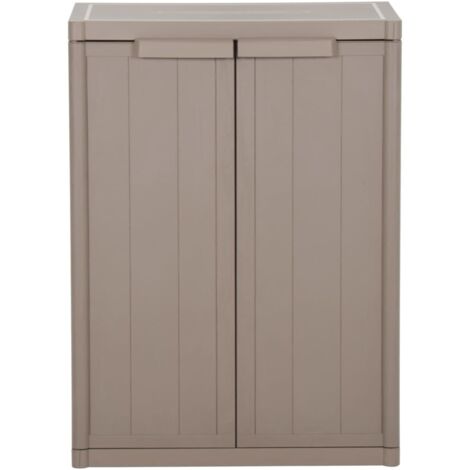 Meuble de Rangement,Armoire de rangement jardin Marron 65x45x88cm PP Aspect de bois -99798
