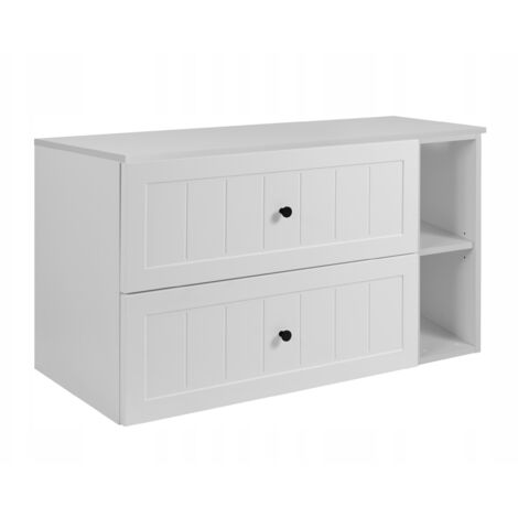 Meuble de Salle de Bain 100 cm - Blanc - Design Élégant - Soft Close - Espace Optimisé