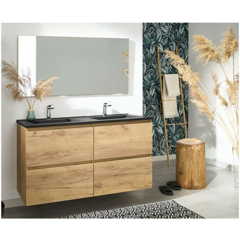 Meuble de salle de bain 120 cm KALEO bois clair - Bois clair