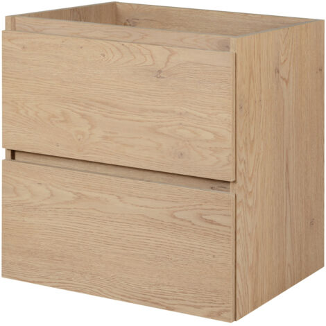Meuble de salle de bain 60 cm, Couleur : Chêne Clair, 60 × 57 × 46 cm, sans plan de travail