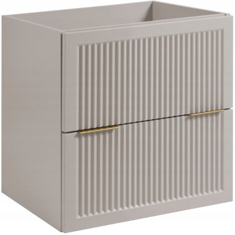 Meuble de Salle de Bain 60 cm - Couleur Kashmir - Design Moderne - Rangement Pratique
