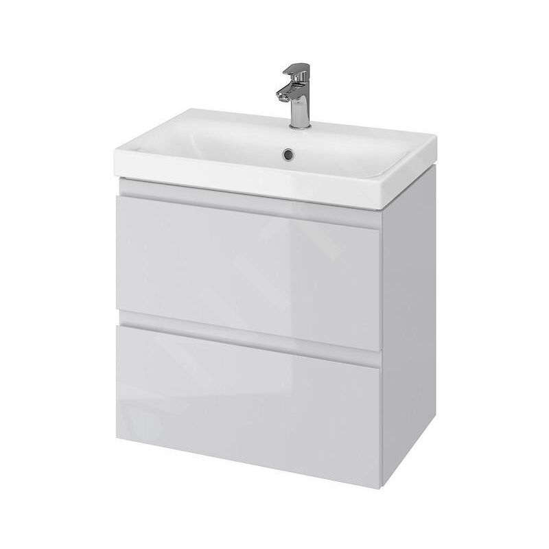 Moduo - Meuble avec lavabo, 57x60x38 cm, 2 tiroirs, gris S801-226-DSM - Cersanit