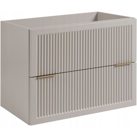 Meuble de salle de bain - 80 cm - Couleur Kashmir - Design moderne - Espace de rangement optimal