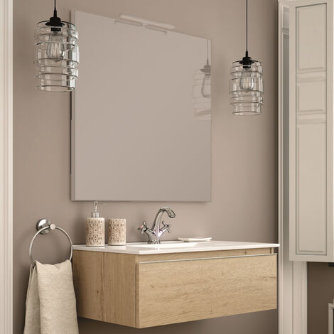 Meuble de salle de bain 2 tiroirs sans miroir PENA - 120cm 