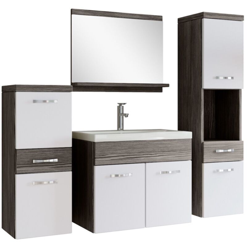 Badplaats - Set de meuble de salle de bain Alba 60 cm Chene Blanc