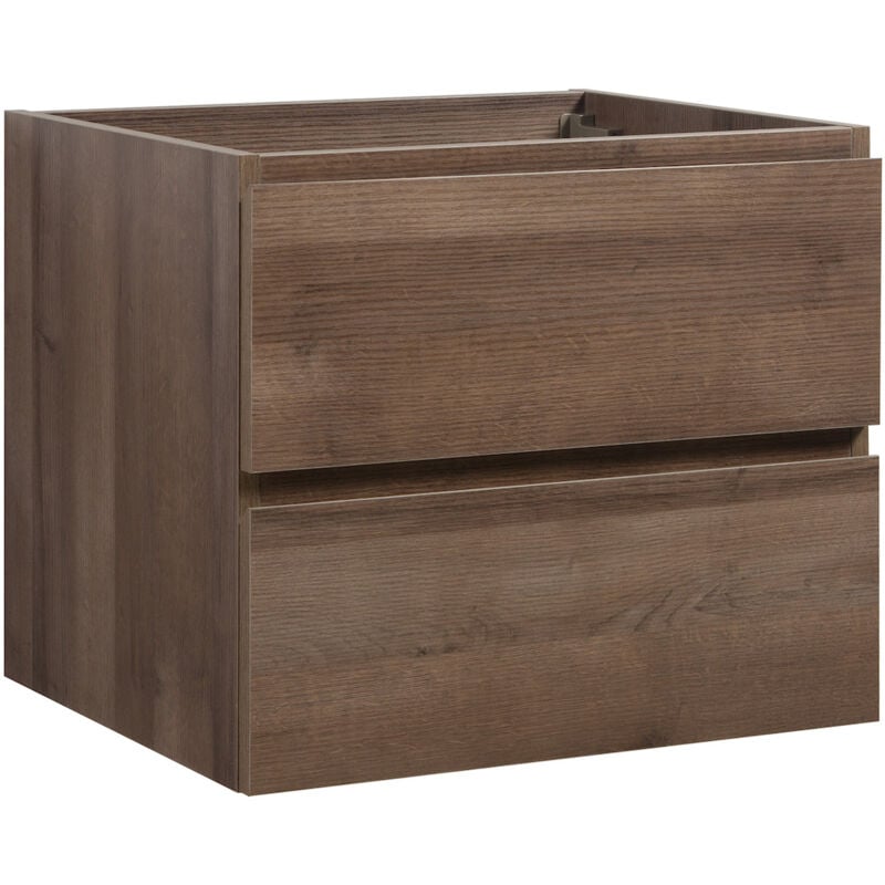 Badplaats - Meuble sous lavabo Angela 60cm chene brun – Armoir