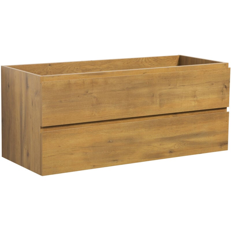 Badplaats - Meuble sous lavabo Angela 120cm chene – Armoire ra