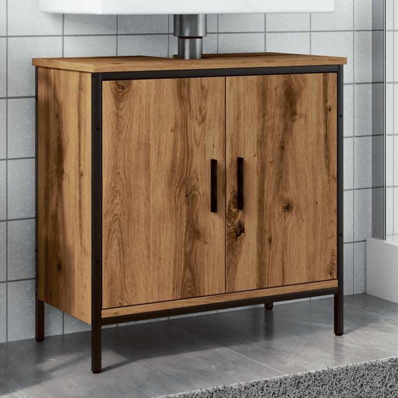 Maisonchic - Meuble de salle de bain, Armoire lavabo, Meuble sous Vasque chêne artisanal 60x30x60 cm bois d'ingénierie FR484993 design in