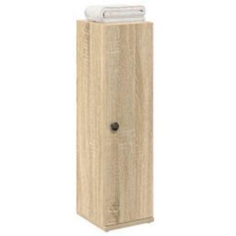 Meuble de salle de bain avec porte-rouleau chêne sonoma
