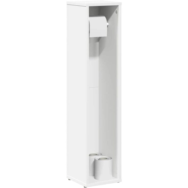 Vidaxl - Meuble de salle de bain avec porte-rouleau blanc 20,5x20x90 cm