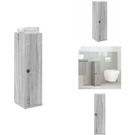 Meuble de salle de bain avec porte-rouleau sonoma gris - Meuble De Salle De Bain - Meubles De Salle De Bain - Meuble De Rangement De Salle De Bain - Meuble De Rangement De Toilette