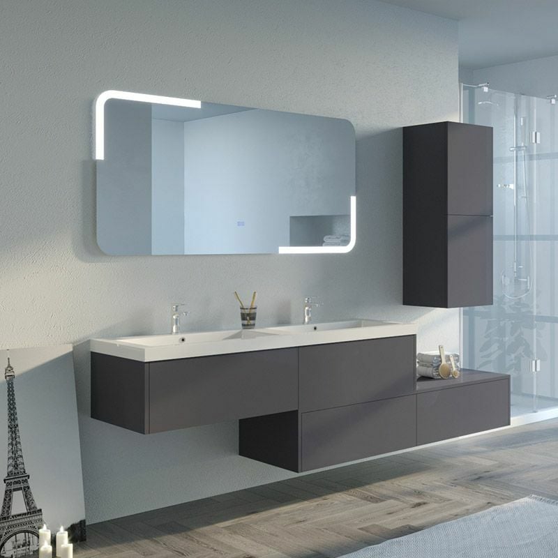 Meuble de salle de bain bellissimo Gris Anthracite