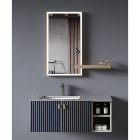 Meuble de salle de bain Bleu Bombay - 90 cm