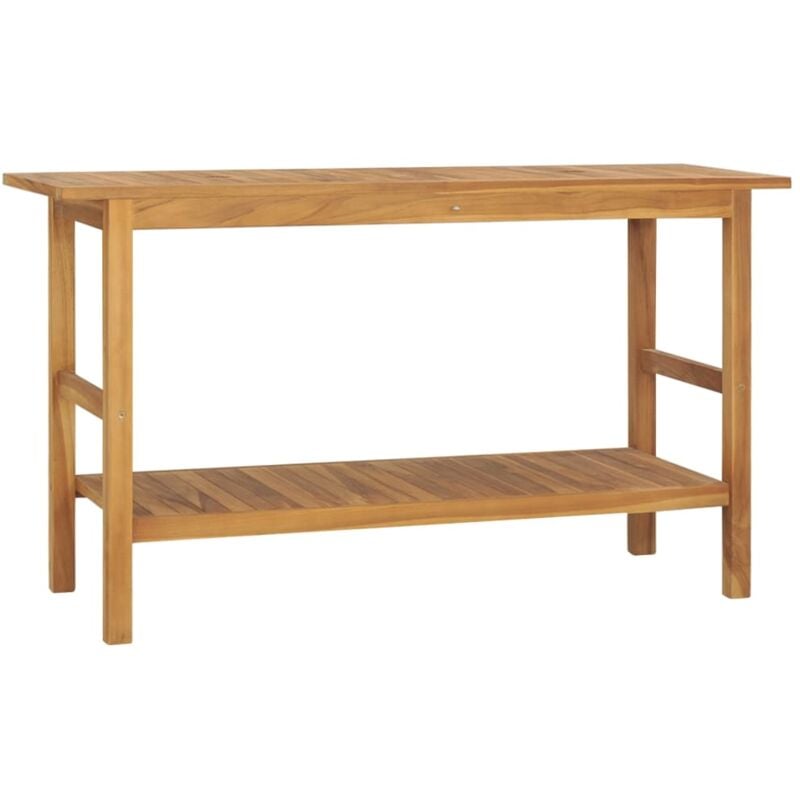 Helloshop26 - Meuble de salle de bain bois de 132 x 45 x 75 cm teck solide