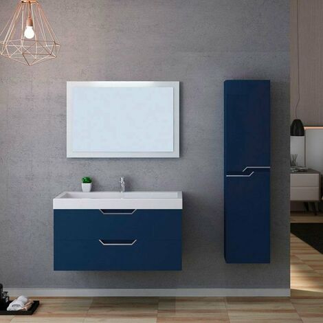 Meuble de salle de bain CALABRO 1000 Bleu saphir - Bleu Saphir