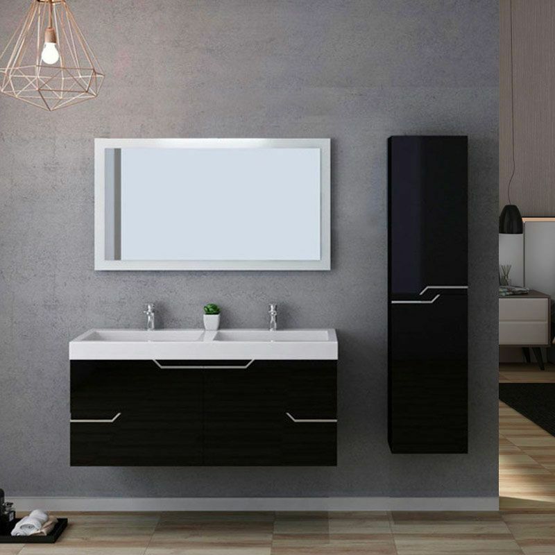 Meuble de salle de bain calabro 1200 Noir