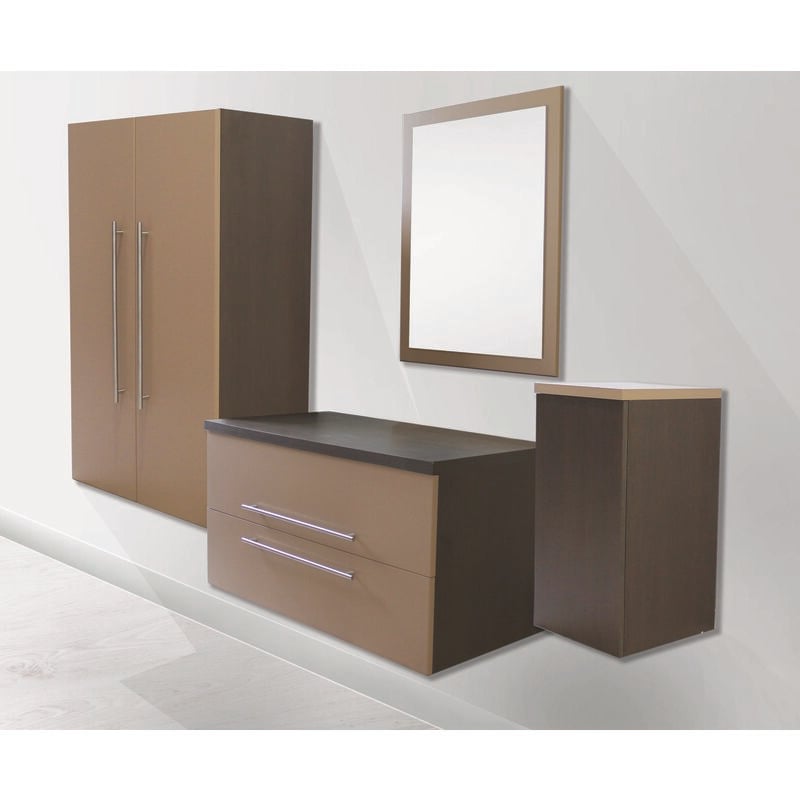 Meuble de salle de Bain cappuccino - a suspendre - 40cm - Meuble d'Appoint