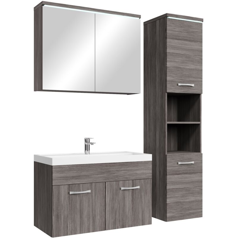 Badplaats - Set de meuble de salle de bain Paso 80 cm - Chene gris