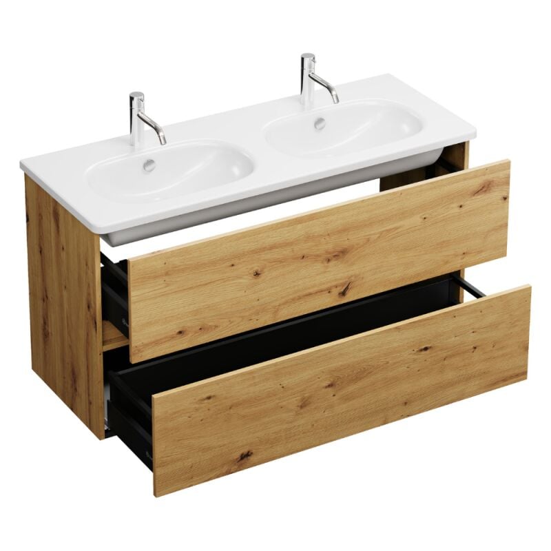 Burgbad - Meuble de salle de bain double vasque Joline 120 cm chêne