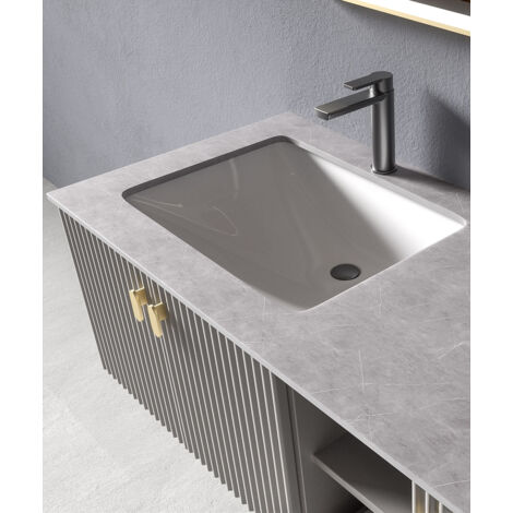 Meuble de salle de bain Gris Bombay - 120 cm