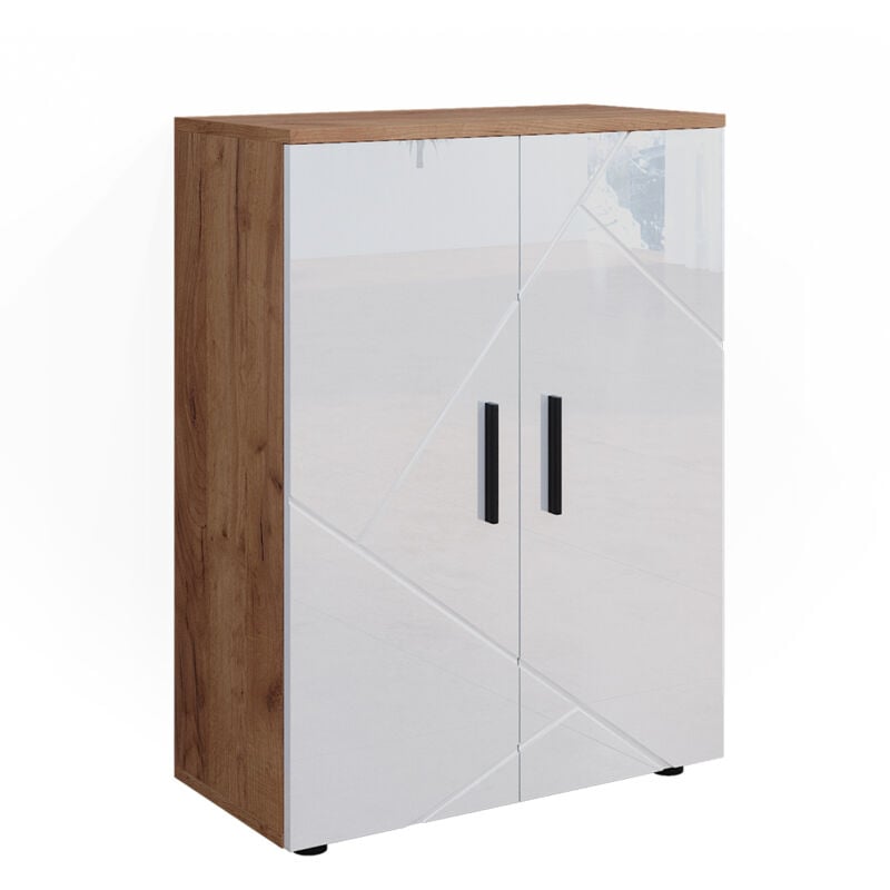 Vicco - Meuble de rangement de salle de bain Irma, Chêne, 60 x 81 cm