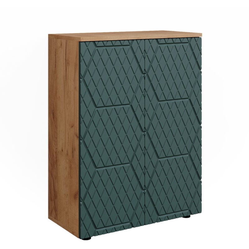 Vicco - Armoire midisch Irma, Vert/force de l'or Chêne, 60x81cm