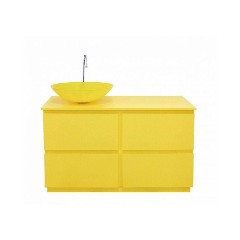 Iperbriko - Meuble de salle de bain marguerite jaune
