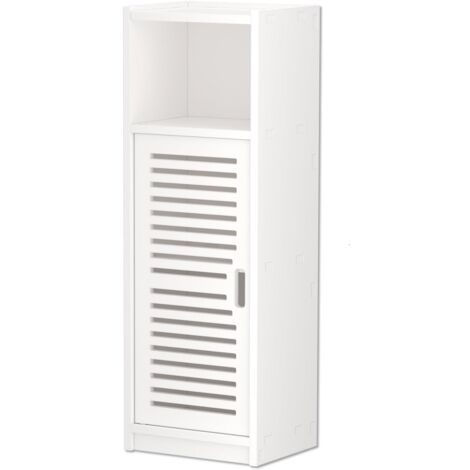 Meuble de salle de bain, meuble de toilette, meuble étroit, meuble d'appoint, meuble de rangement, 22 x 23 x 78 cm, blanc