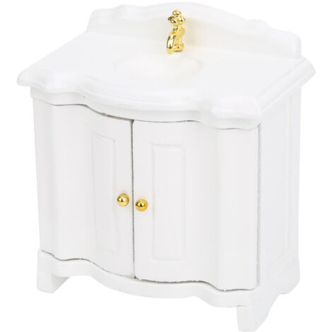 Meuble de Salle de Bain Miniature pour Maison de Poupée, Accessoire Décoratif Échelle 1:12