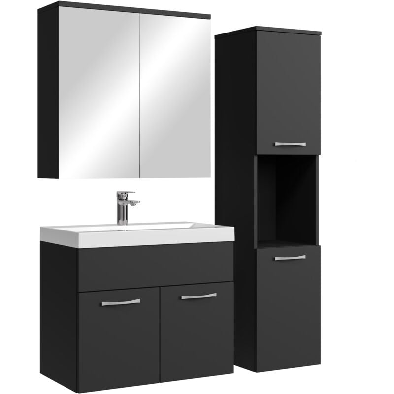Badplaats - Set de meuble de salle de bain Montreal 60 cm - Noir m