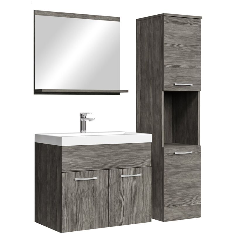 Badplaats - Set de meuble de salle de bain Montreal 60 cm - lavabo