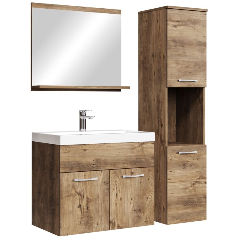Badplaats - Set de meuble de salle de bain Montreal 60 cm - Chene
