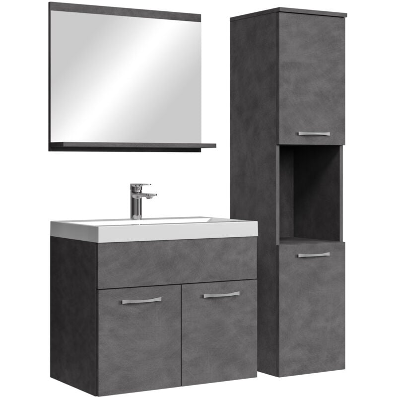 Badplaats - Set de meuble de salle de bain Montreal 60 cm - Gris -