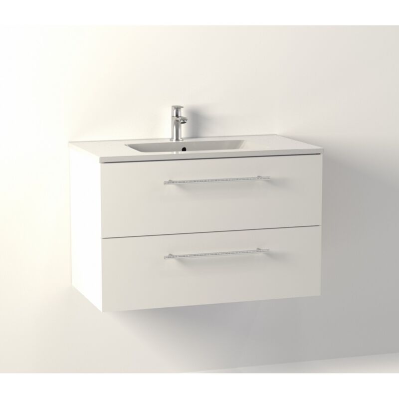 Meuble NEPTUNE Blanc 80 cm - SANS miroir