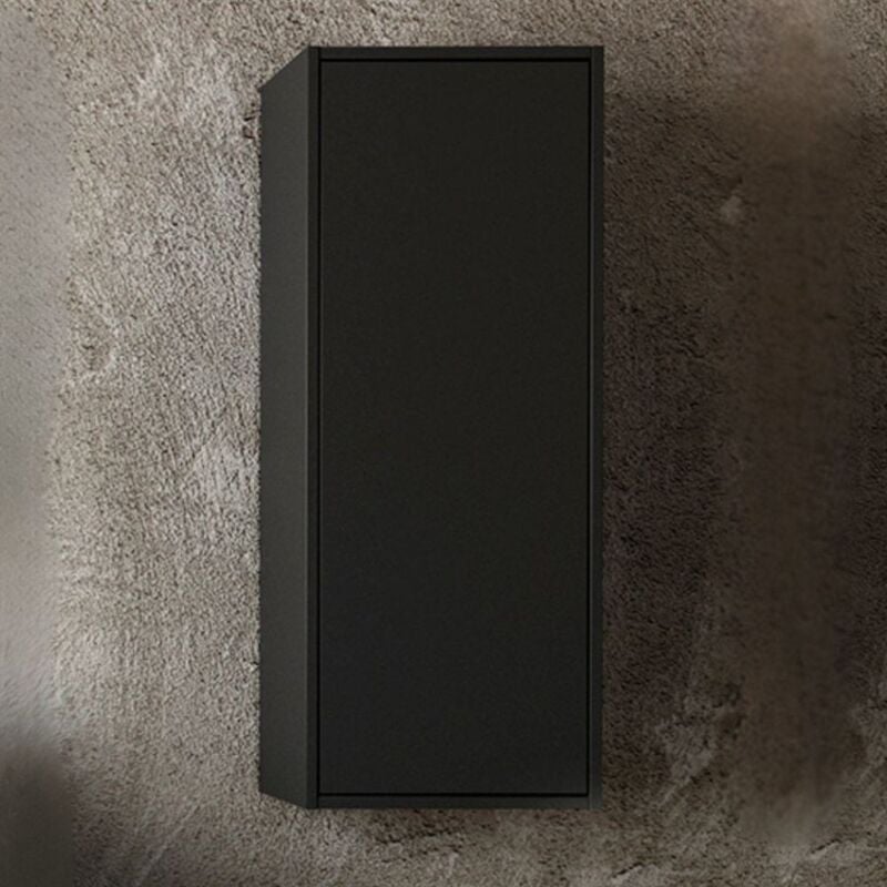 Meuble de salle de bain noir mat 35x90H cm - Posir