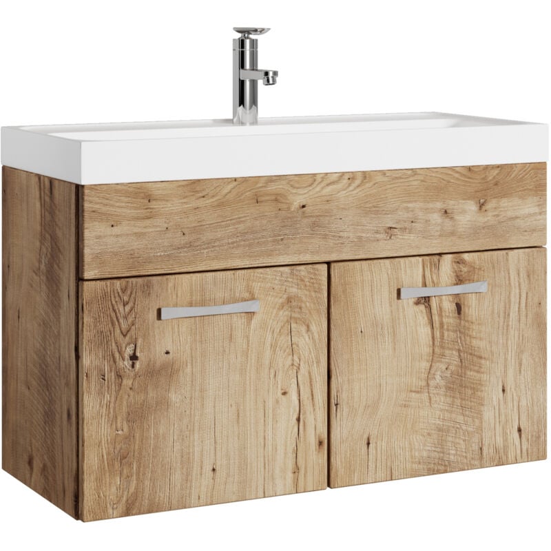 Badplaats - Meuble de salle de bain Paso 01 80 cm - Chene - Armoir